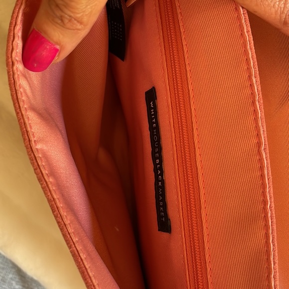 WHBM Suede Tassel clutch in gelato pink - Picture 6 of 10